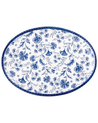 10 Strawberry Street Heritage Wildflower Oval Serving Platter