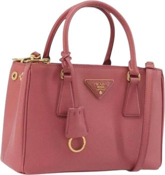 Prada Pre-owned Vintage Hand Bag - Dames - Vintage Handtas - Roze - ONE Size - Leer - Vintage