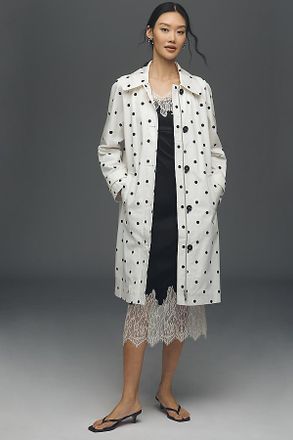 Avec Les Filles Polka Dot Car Coat Jacket