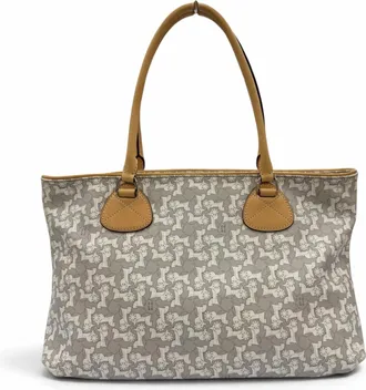 Celine Brown Light Gray Leather Tote Bag (Pre-Owned)