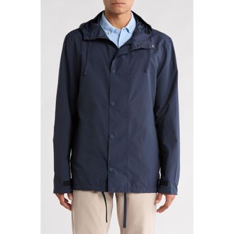 Barbour Quay Water Resistant Hooded Jacket in Navy/Bleached Pine at Nordstrom Rack, Size Large