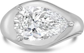 Diana M. Jewels PLATINUM LAB GROWN PEAR SHAPE DIAMOND FASHION RING WEIGHING 12.00 CTS TW
