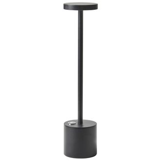 Beliani L&aacute;mpara De Mesa Moderna De Hierro Y Aluminio Para Interior Y Exterior Negro Lizandro