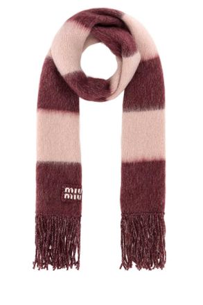 Miu Miu Embroidered Mohair Blend Scarf