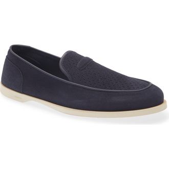 John Lobb Pace Oval Loafer in 5A-Navy at Nordstrom, Size 11.5Us