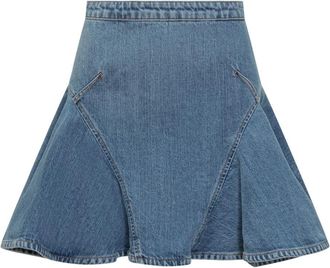 Givenchy Womens Mini Skirt In Faded Denim - Blue Cotton - Size EU 38 (Womens)