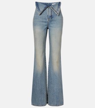 Alexander McQueen Jeans a gamba larga e vita alta