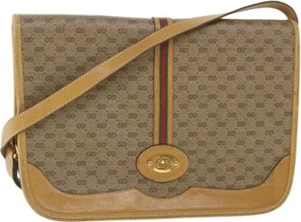 Gucci Pre-owned Cross Body Bags, female, Beige, Size: ONE SIZE Pre-owned Vintage Shoulder Bag