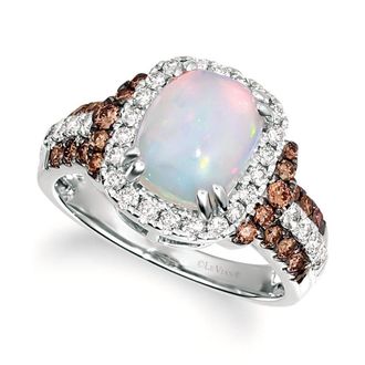 Le Vian Ladies Neopolitan Opal Rings set in 14K Vanilla Gold