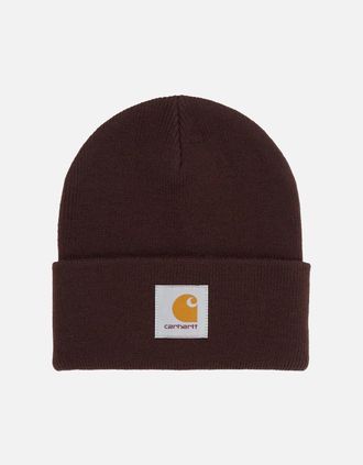 Carhartt Work in Progress Mens Carhartt WIP Short Watch Beanie Hat Tobacco - Brown - Size: ONE size