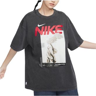 Nike (WMNS) Nike Sportswear Oversized Graphic T-Shirt Asia Sizing Washed Black HF6292-060