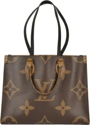 Louis Vuitton Tweedehands Canvas Louis Vuitton tassen - Dames - Vintage Shopper - Bruin - ONE Size - Vintage