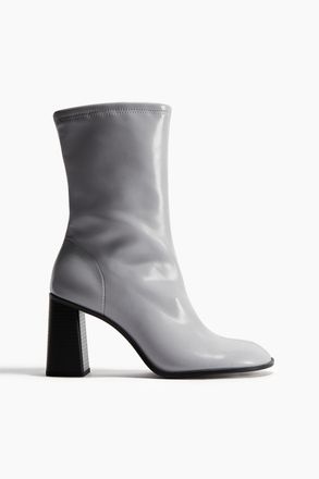H&M Stiefeletten mit Blockabsatz - Hellgrau