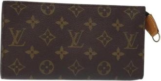 Louis Vuitton Pre-owned Canvas pouches - Dames - Vintage Clutch - Bruin - ONE Size - Leer - Vintage