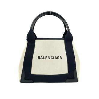 Balenciaga Black White Canvas Leather Handbag Pouch Tote Bag (Pre-Owned)