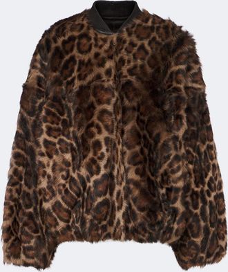 Arma Violet reversible shearling bomber jacket