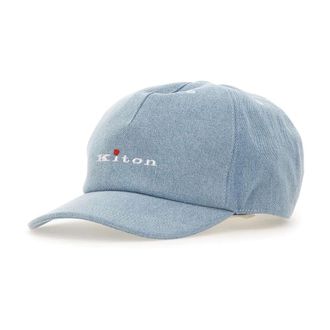 Kiton Caps, male, Blue, Size: 59 CM Kiton Scarfs Blue