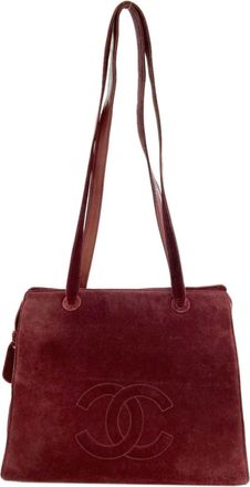Chanel Bordeaux Leather Tote Bag (Pre-Owned)