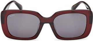 Max Mara 54mm Square Sunglasses in Shiny Bordeaux /Smoke at Nordstrom Rack