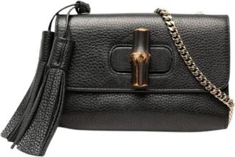 Gucci Pre-owned Vintage Crossbody Bag - Dames - Vintage Schoudertas - Zwart - ONE Size - Leer - Vintage