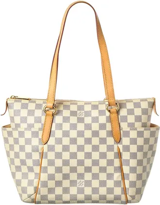Louis Vuitton White Damier Azur Coated Canvas Damier Azur Totally Pm (Authentic Pre-Loved)