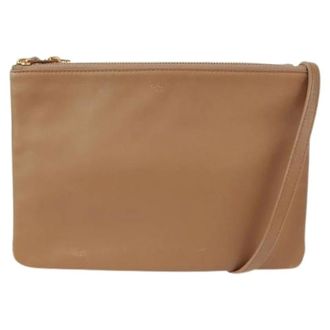 Celine Pre-owned Cross Body Bags, female, Beige, Size: ONE SIZE Pre-owned Large Trio Crossbody Bag
