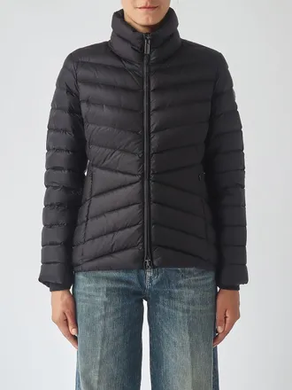 Colmar Quilted Nylon Short Puffer Jacket with High Neck and Down Filling
