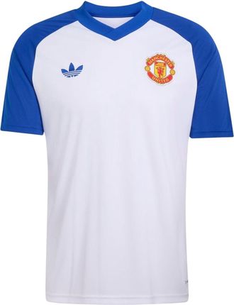 adidas Manchester United 26/27 Pre-Match Jersey Asia Sizing White Royal Blue KE8894