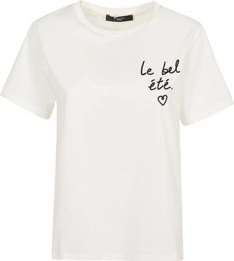 Max Mara Cotton Jersey T-Shirt - Dames - T-shirts - Wit - S - Katoen - Tops