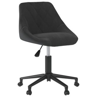 vidaXL Vidaxl - Silla De Comedor Giratoria De Terciopelo Negro