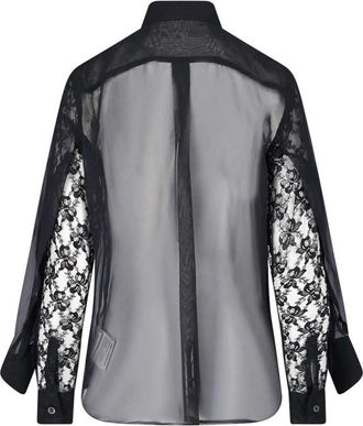 Comme Des Gar&ccedil;ons Sheer Lace Shirt