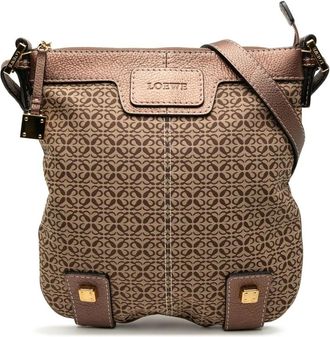 Loewe Pre-owned Cross Body Bags, female, Brown, Size: ONE SIZE Pre-owned Printed Pattern Shoulder Bag