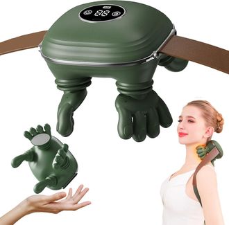 No Brand Masajeador Cervical Bi&oacute;nico 4d Port&aacute;til, Dispositivo Para Aliviar El Dolor De Columna Cervical Con 3 Modos Y 2 Niveles De Calor (verde)