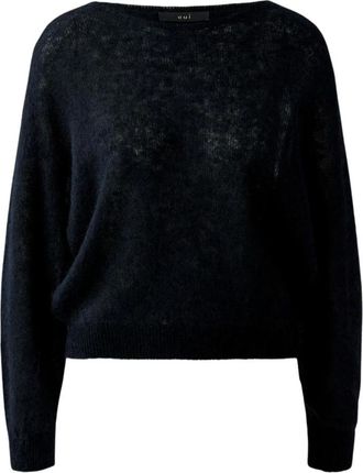 Oui Round-neck Truien - Dames - Ronde hals truien - Zwart - M - Wol - Truien & Vesten