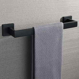 OEM Toallero De Pared, Soporte Para Toallas De Ba&ntilde;o, Toallero De 40 Cm, Acero Inoxidable 304, Acabado Negro Mate -crezuo