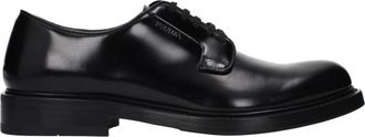 Prada Herrens Derby aus schwarzem Leder