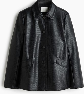 H&M Jacke mit Coating - Schwarz