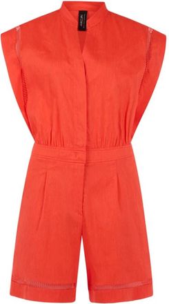 Marc Cain Jumpsuits & Playsuits, Dames, Rood, XL, Linnen, Linnen Blend Jumpsuit