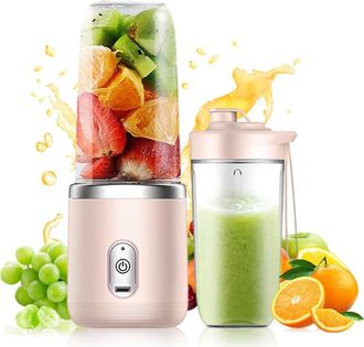 OEM Batidora Port&aacute;til De 400 Ml Con Vaso De Repuesto, Recargable Por Usb, Peque&ntilde;a Batidora De Viaje Con 6 Cuchillas, Mini Batidora Para Batidos, Zumos Y S