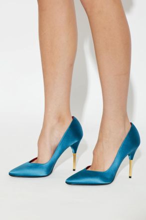 Valentino Garavani Satin High-heeled Shoes, Womens, Blue
