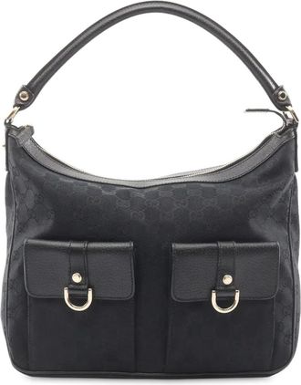 Gucci 2016-2025 GG Canvas Abbey D Ring handbag - Nero