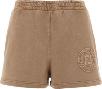 Fendi Brown Cotton Bermuda Womens Shorts