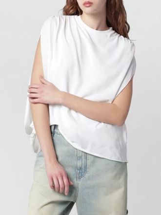 Darkpark sleeveless top soft fabric draped shoulder