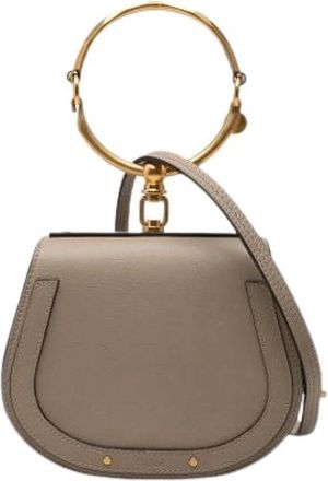 Chlo&eacute; Pre-owned Nile - Dames - Vintage Mini Tas - Grijs - ONE Size - Leer - Vintage