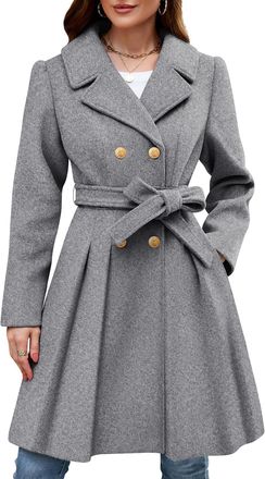 Generic Womens Hooded Long Sleeve Zip Up Sherpa Lined Jacket for Casual Outdoor (UK, Alpha, L, Regular, Regular, Gray)