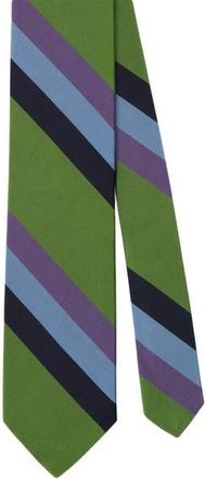 Robert Talbott Robert Bold Silk Cotton Stripe Best of Class Necktie in Green Multi at Nordstrom