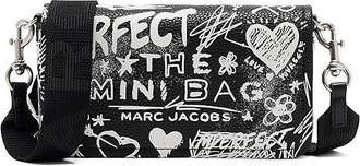 Marc Jacobs The Punk Scribble Mini Bag Cross Body Womens Handbags Black, Leather/Polyester