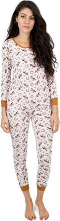 Leveret Womens Cotton Matching Family Pajamas, Wild Canvas Prints in Horse at Nordstrom, Size X-Small