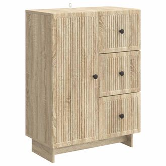 vidaXL Aparador Roble Sonoma 66 X 34,5 X 90 Cm Madera De Ingenier&iacute;a Vidaxl