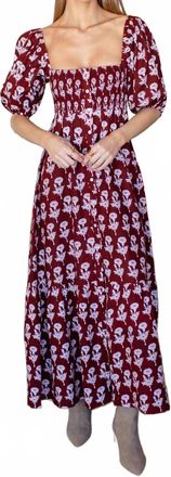 Emerson Fry Santiago 4 Maxi Dress In Pressed Marigolds Rouge